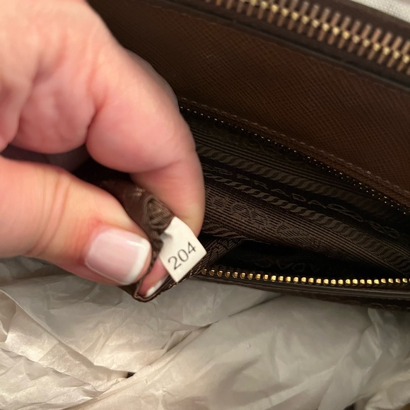 Prada Saffiano Lux Double Zip Tote BN1786 in Brown (Palissandro) - Picture 16 of 17